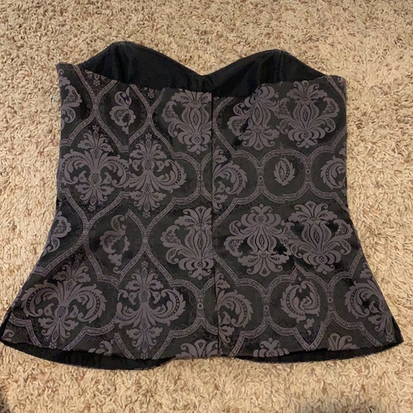 White House Black Market strapless bustier top - Picture 2 of 6